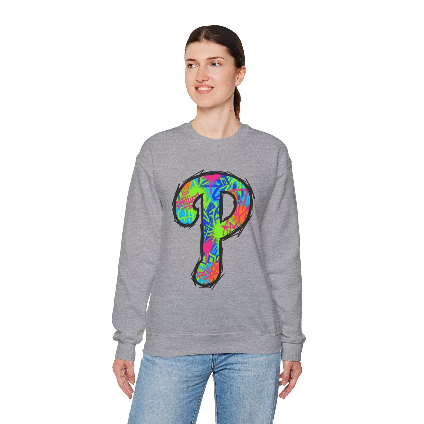 'P' 80s Retro Crewneck Sweatshirt