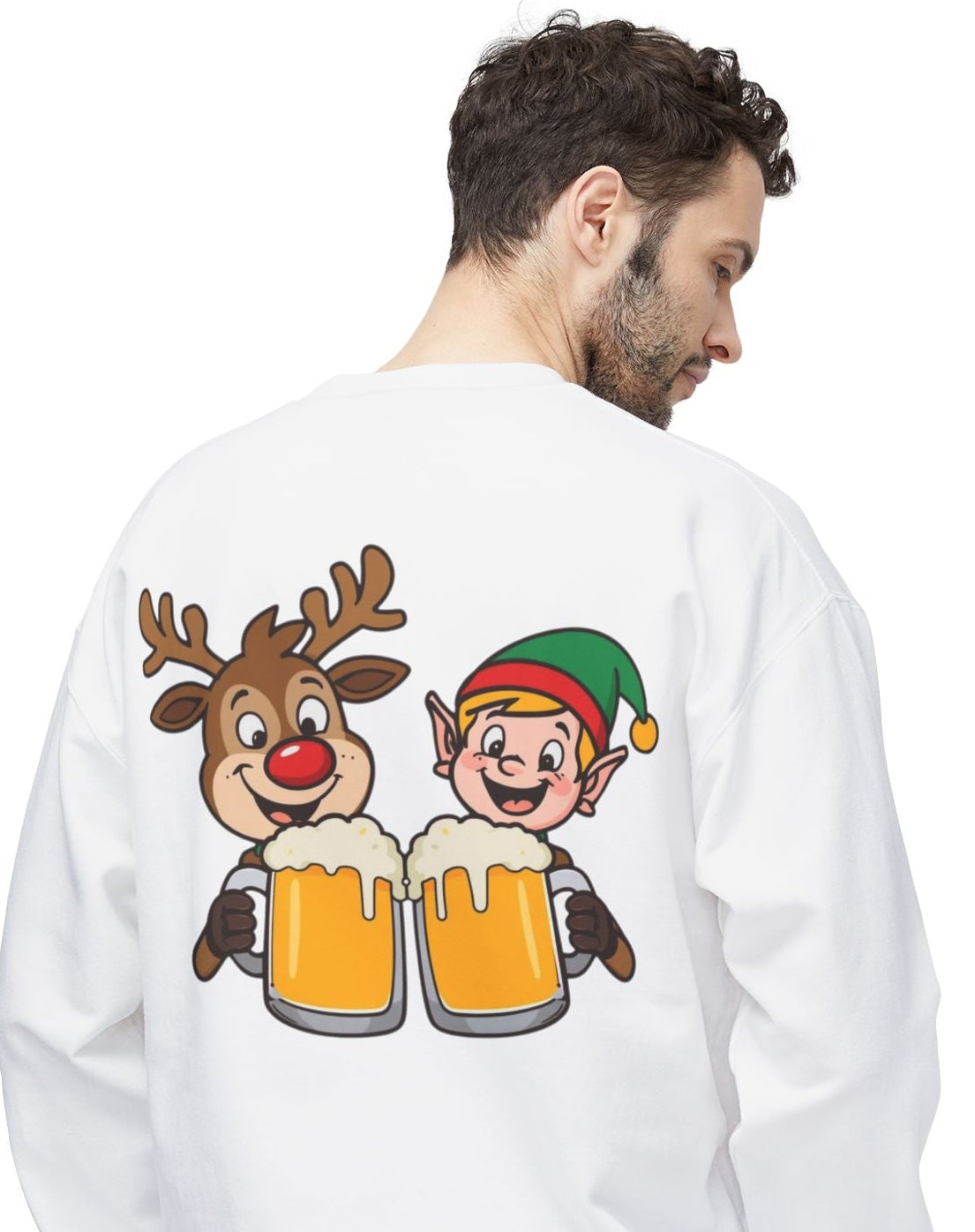 Unisex Santa's Beer Tab Midweight Crewneck Sweatshirt