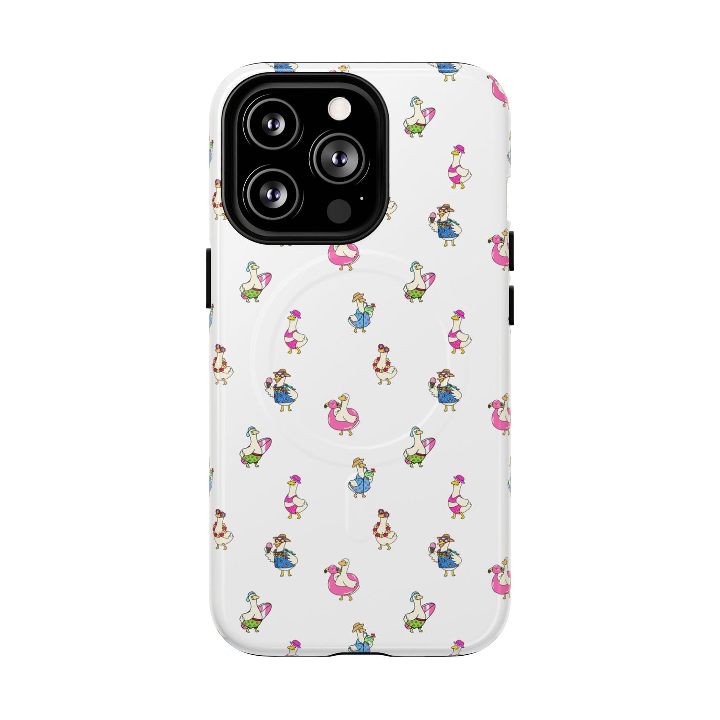 Cute Goose Summer Pattern Tough Magnetic Case