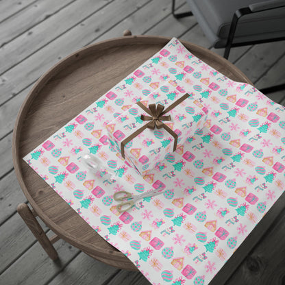 Pink Christmas Wrapping Papers