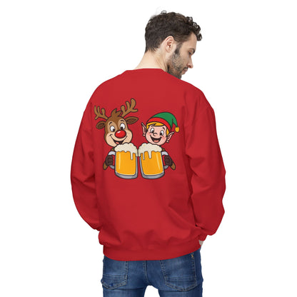Unisex Santa's Beer Tab Midweight Crewneck Sweatshirt