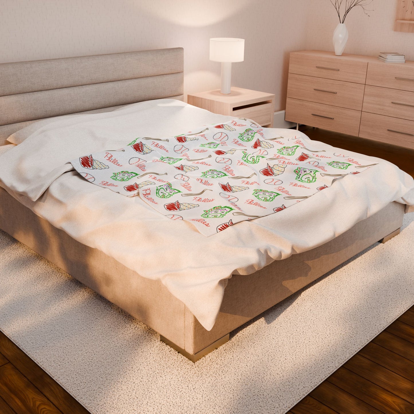 Phillies Velveteen Plush Blanket