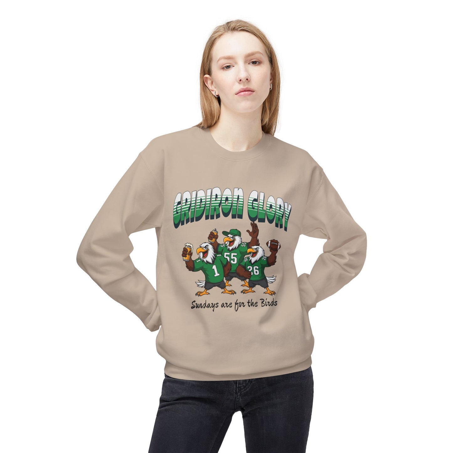 Gridiron Unisex Midweight Softstyle Fleece Crewneck Sweatshirt