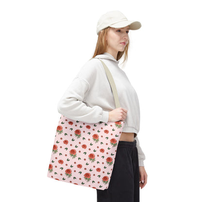 Peony Print Tote Bag