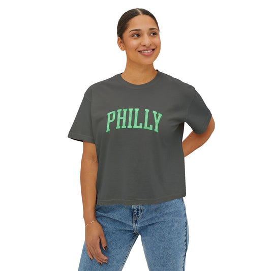 PHILLY Seersucker Women's Boxy Tee