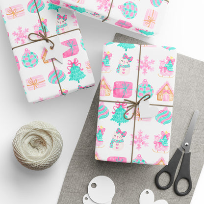 Pink Christmas Wrapping Papers