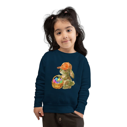 Watercolor Camo "Egg Hunter" Toddler Sweatshirt