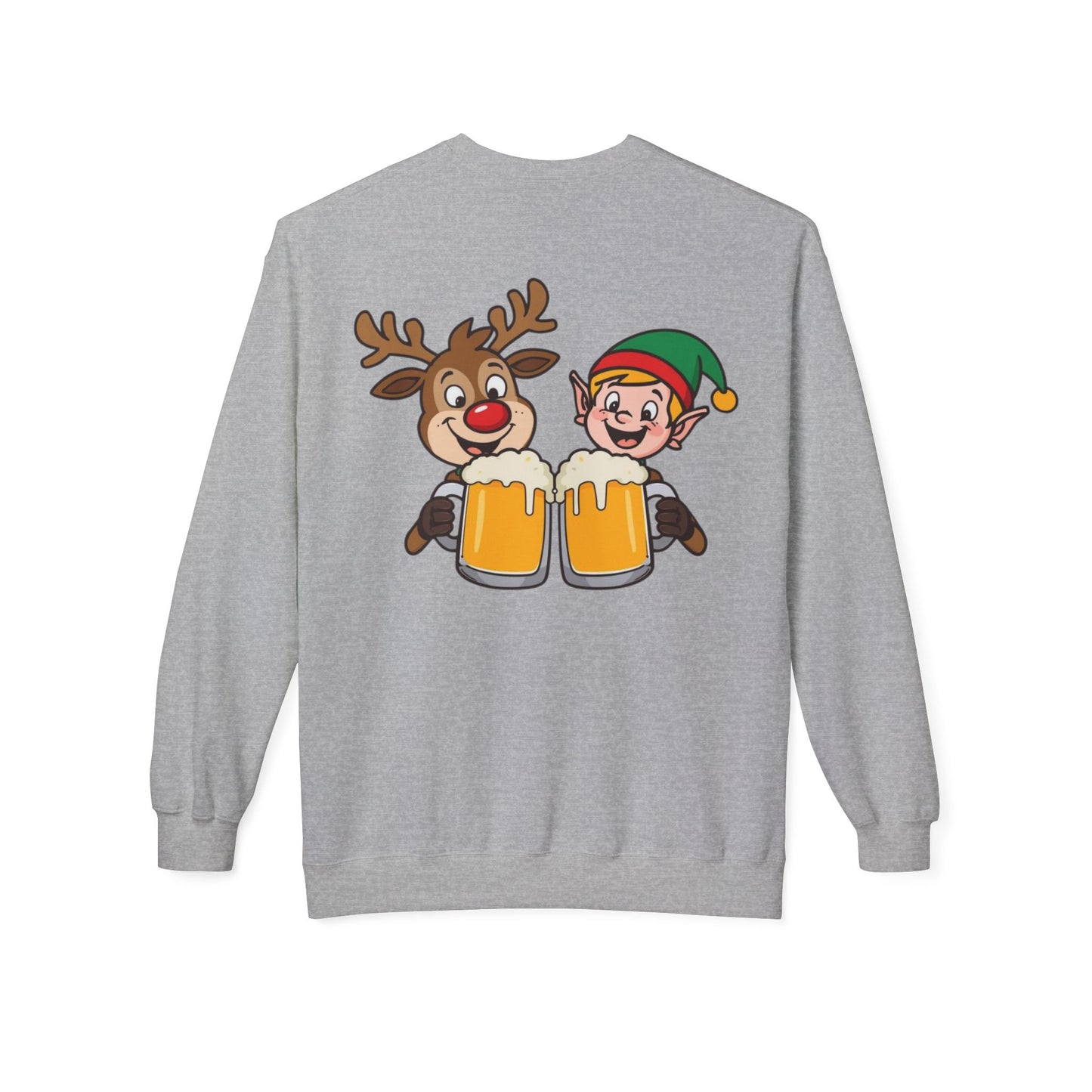 Unisex Santa's Beer Tab Midweight Crewneck Sweatshirt