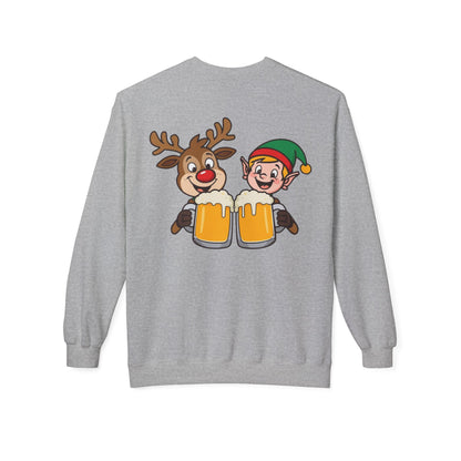Unisex Santa's Beer Tab Midweight Crewneck Sweatshirt