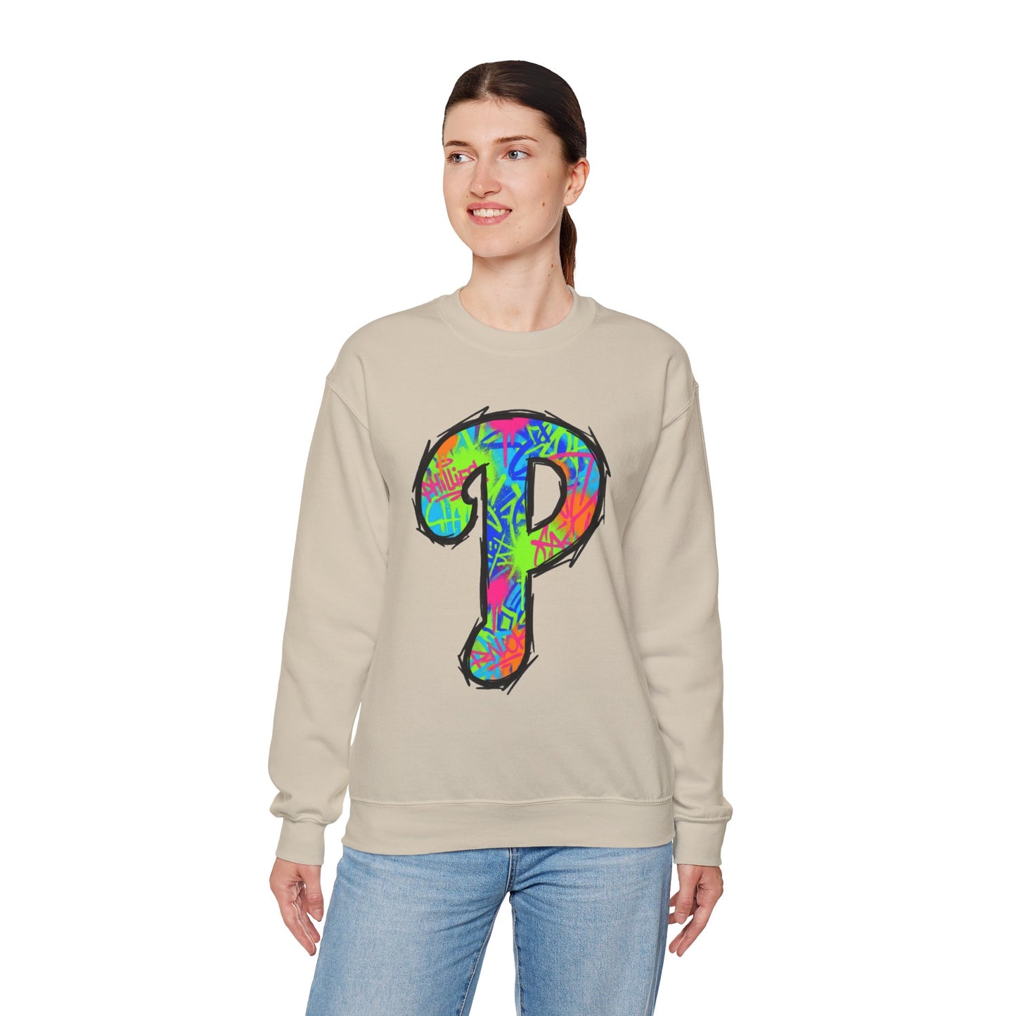 'P' 80s Retro Crewneck Sweatshirt