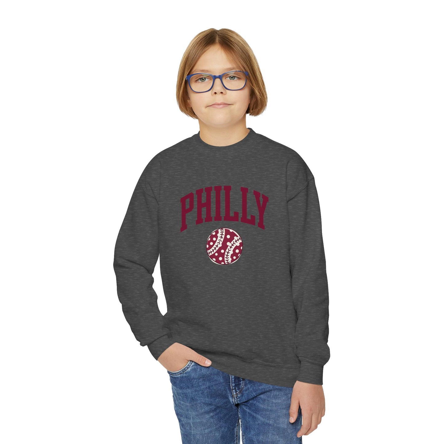 PHILLY Baseball Youth Crewneck Sweatshirt