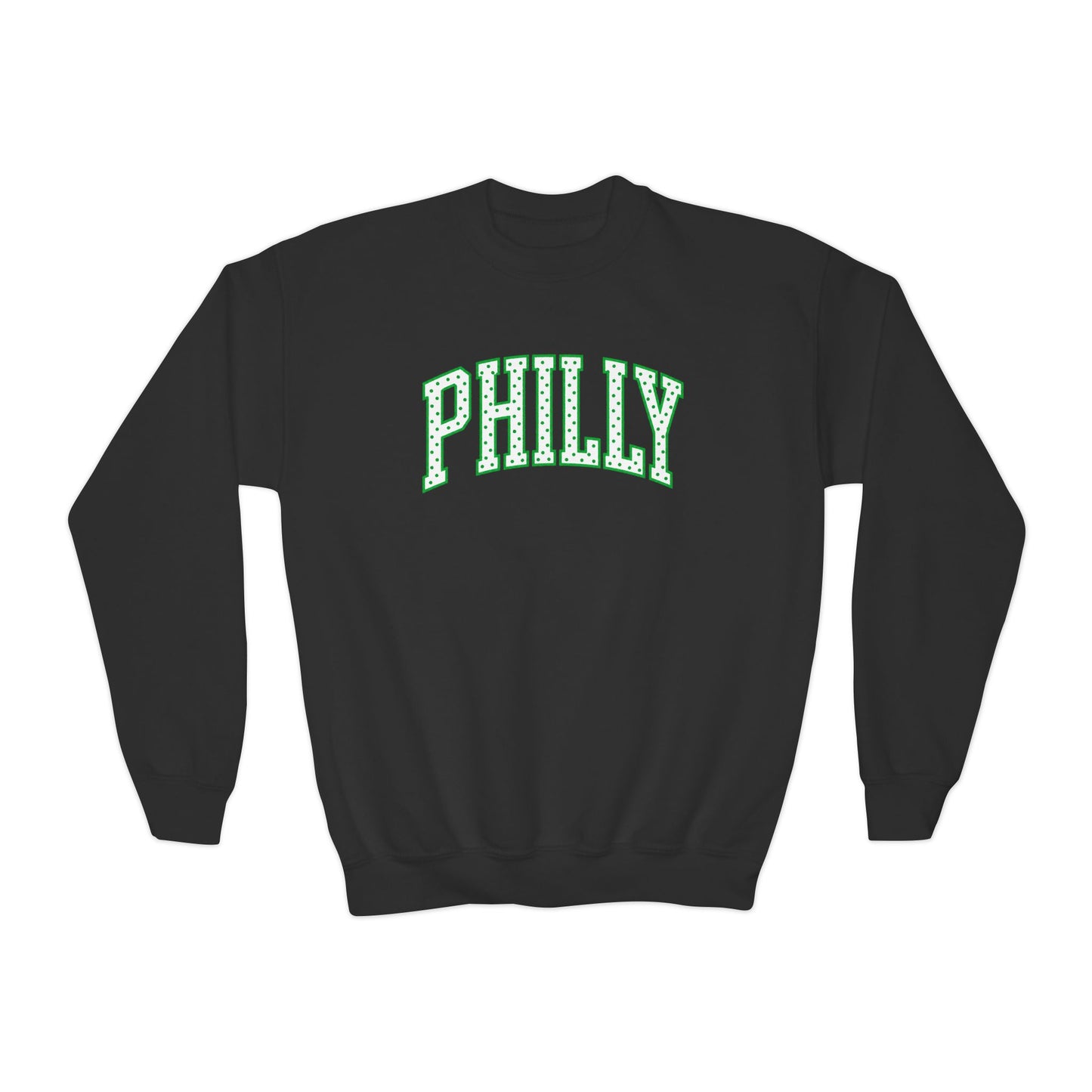 PHILLY Polka Dot Youth Crewneck Sweatshirt