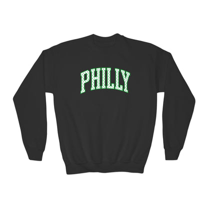 PHILLY Polka Dot Youth Crewneck Sweatshirt