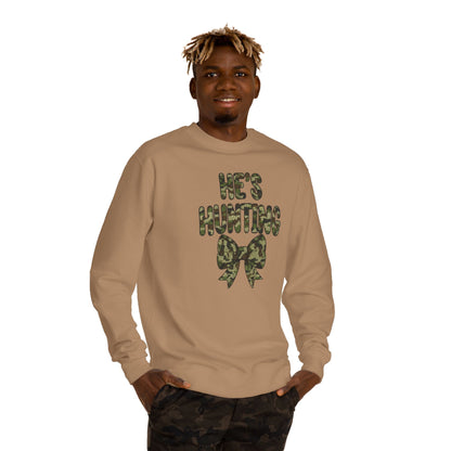 He's Hunting Faux Knit Sweatshirt