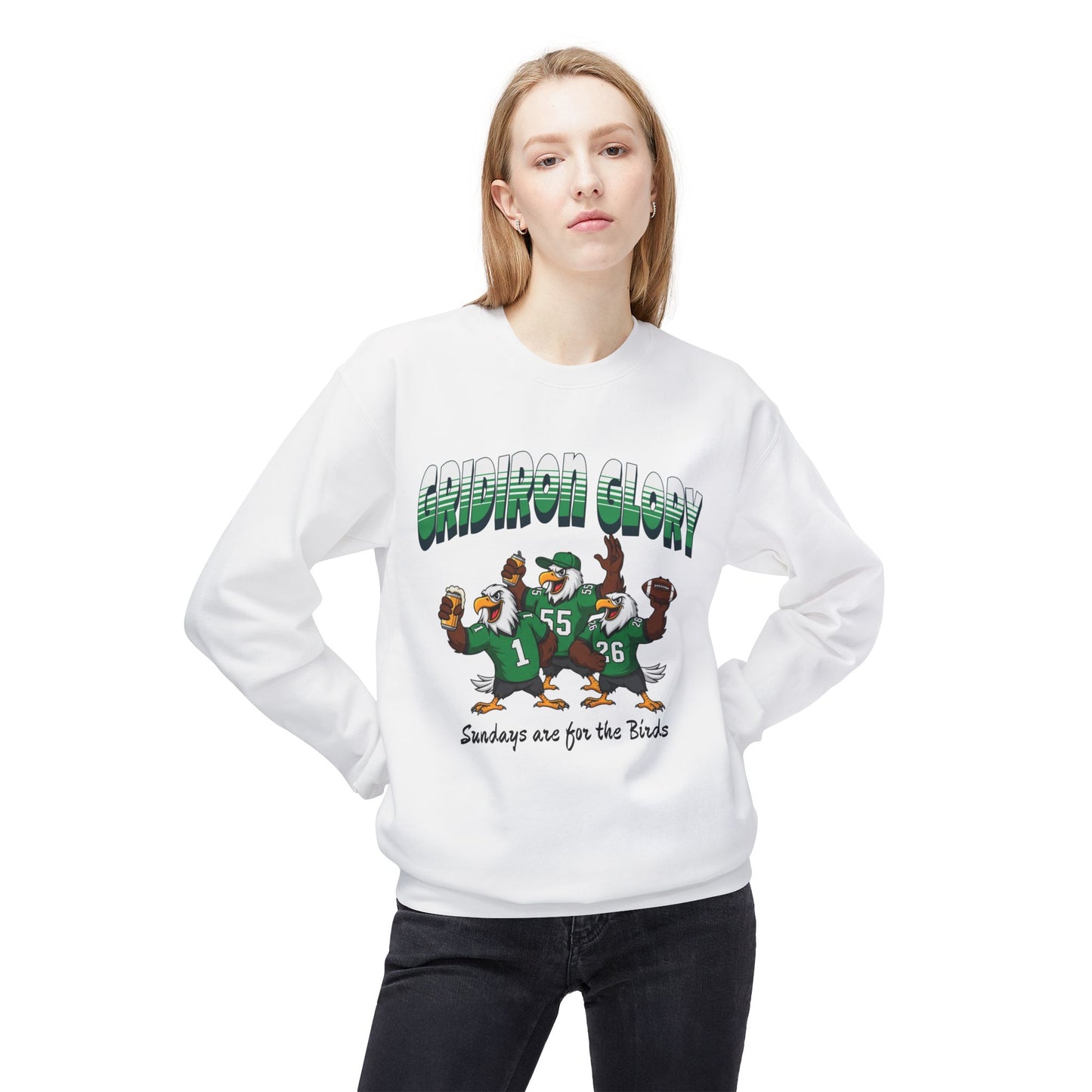 Gridiron Unisex Midweight Softstyle Fleece Crewneck Sweatshirt