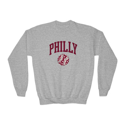 PHILLY Baseball Youth Crewneck Sweatshirt