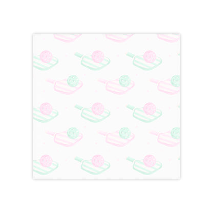 Pickleball Paddles Post-it Note Pads — Pink & Green Sticky Notes