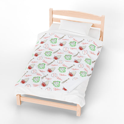Phillies Velveteen Plush Blanket