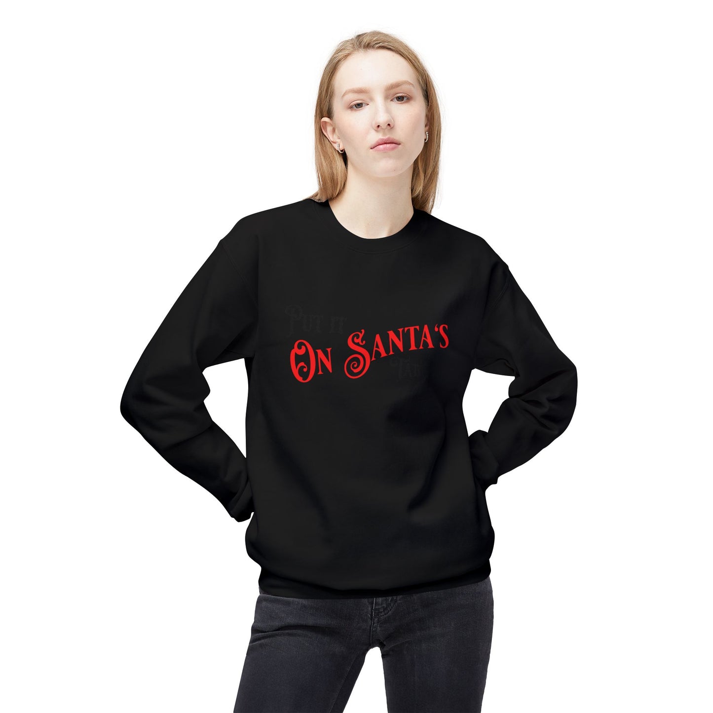 Unisex Santa's Beer Tab Midweight Crewneck Sweatshirt