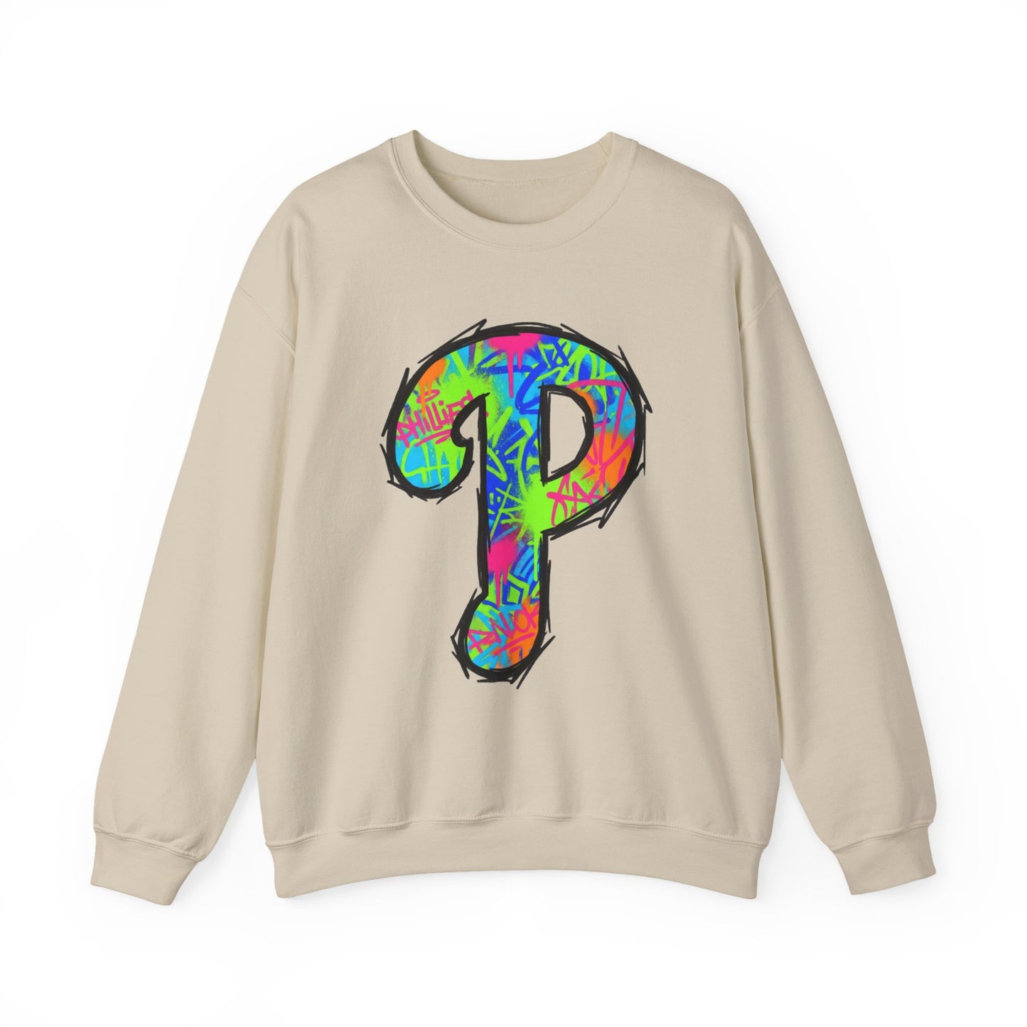 'P' 80s Retro Crewneck Sweatshirt