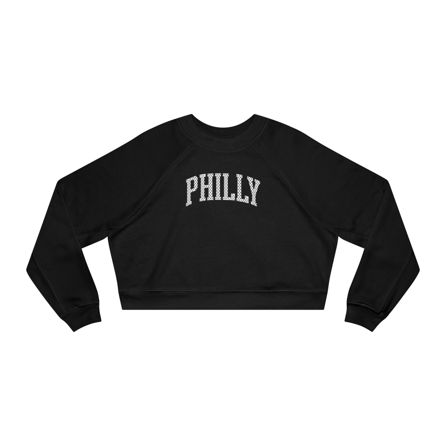 PHILLY Polka Dot Cropped Fleece Pullover