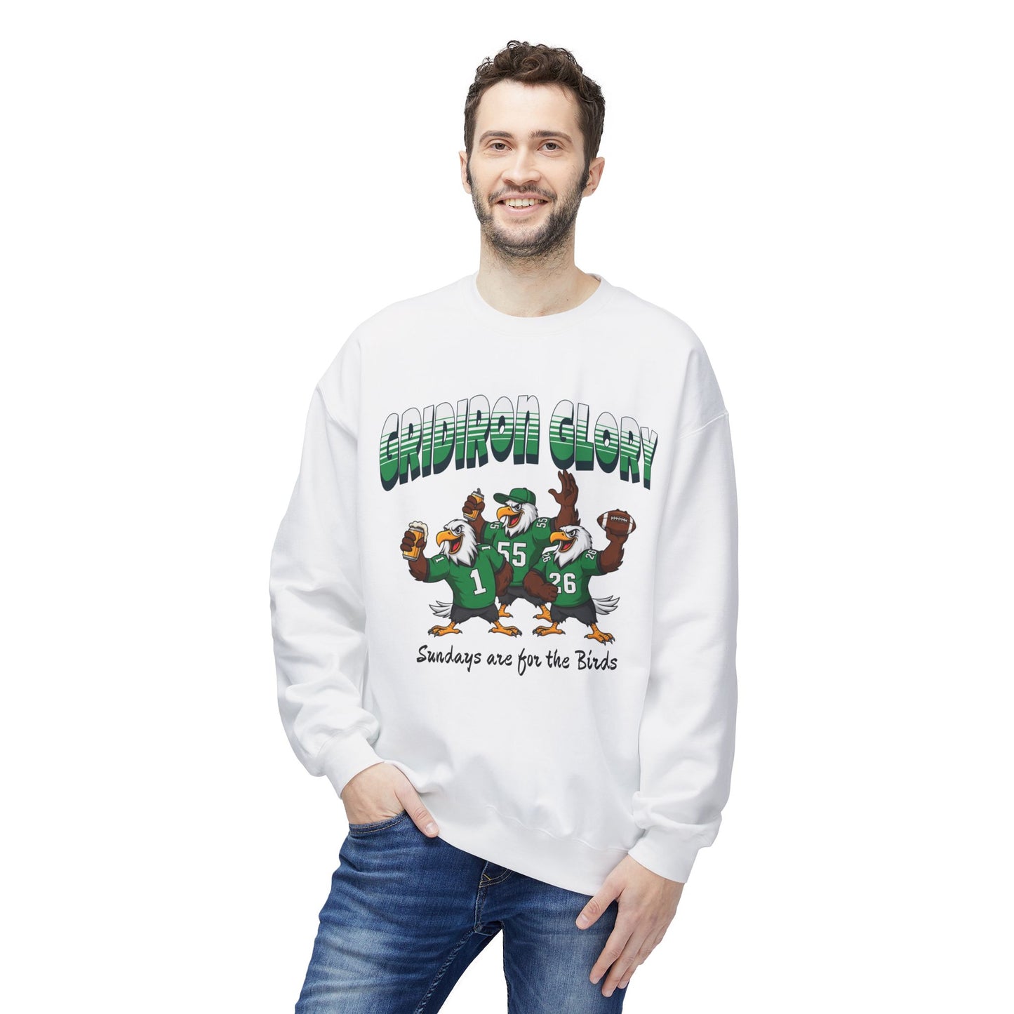 Gridiron Unisex Midweight Softstyle Fleece Crewneck Sweatshirt