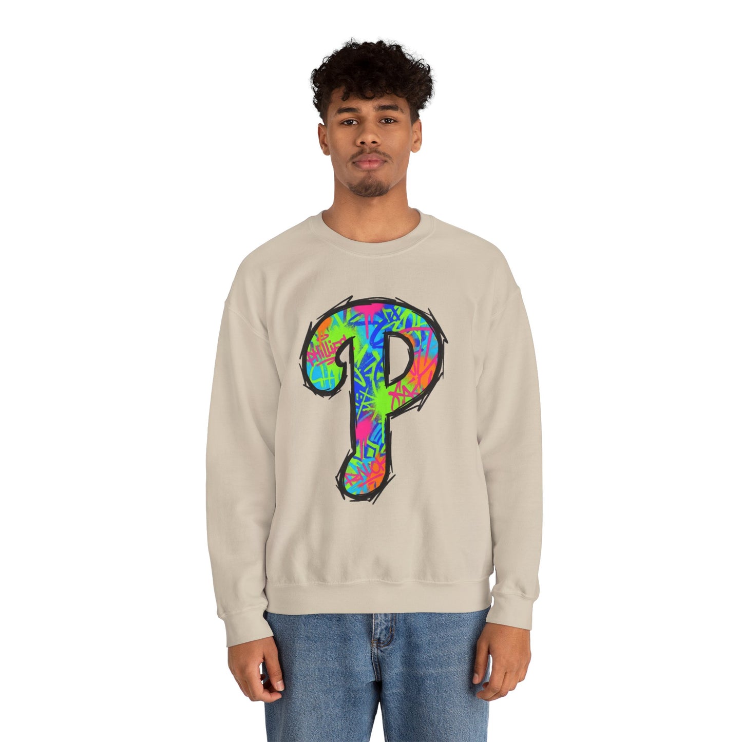 'P' 80s Retro Crewneck Sweatshirt