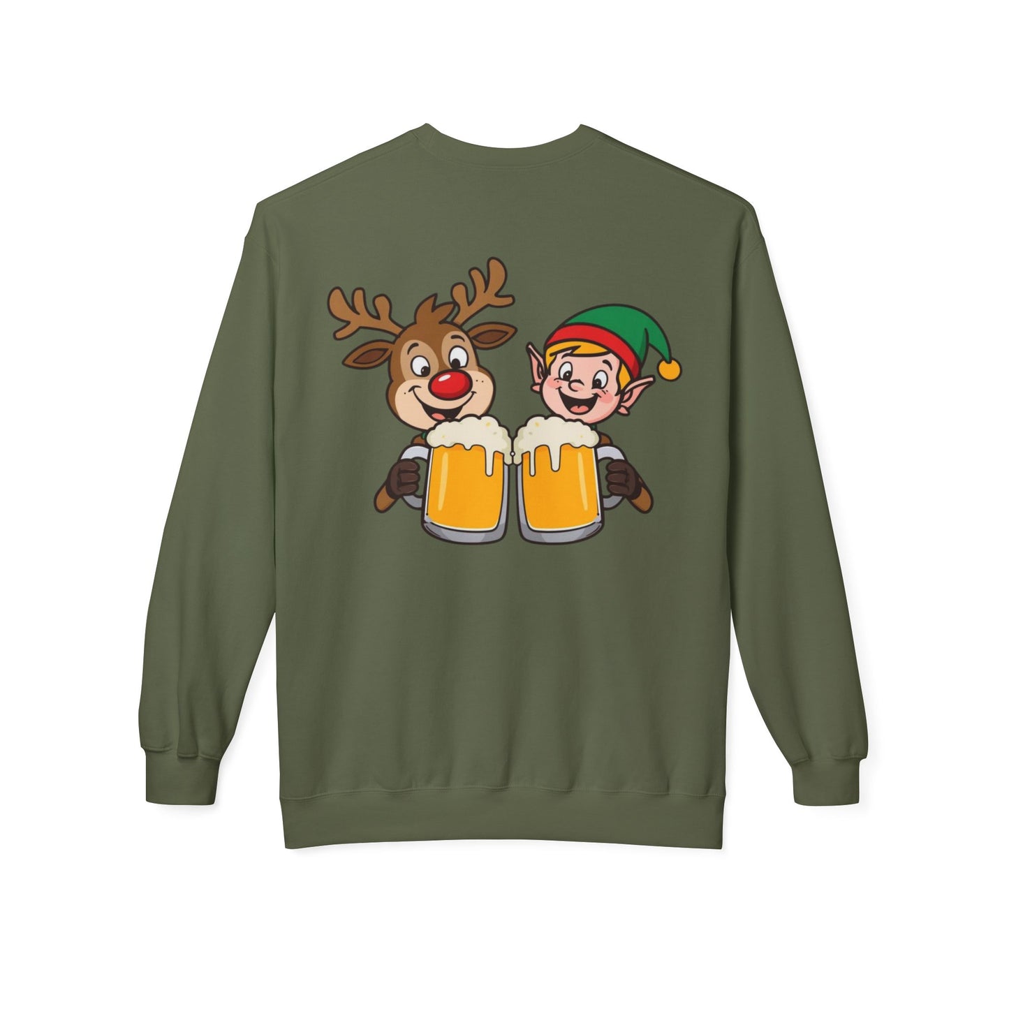Unisex Santa's Beer Tab Midweight Crewneck Sweatshirt