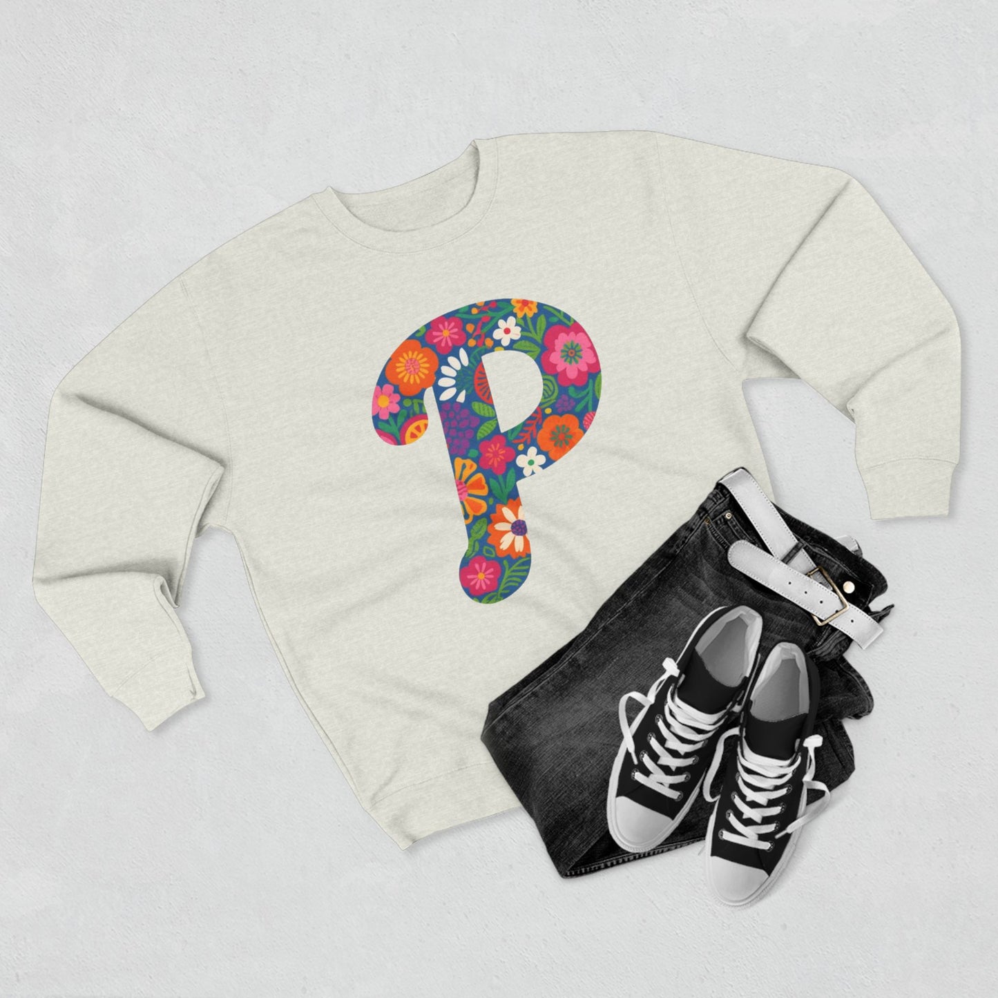 Floral  P Crewneck Sweatshirt