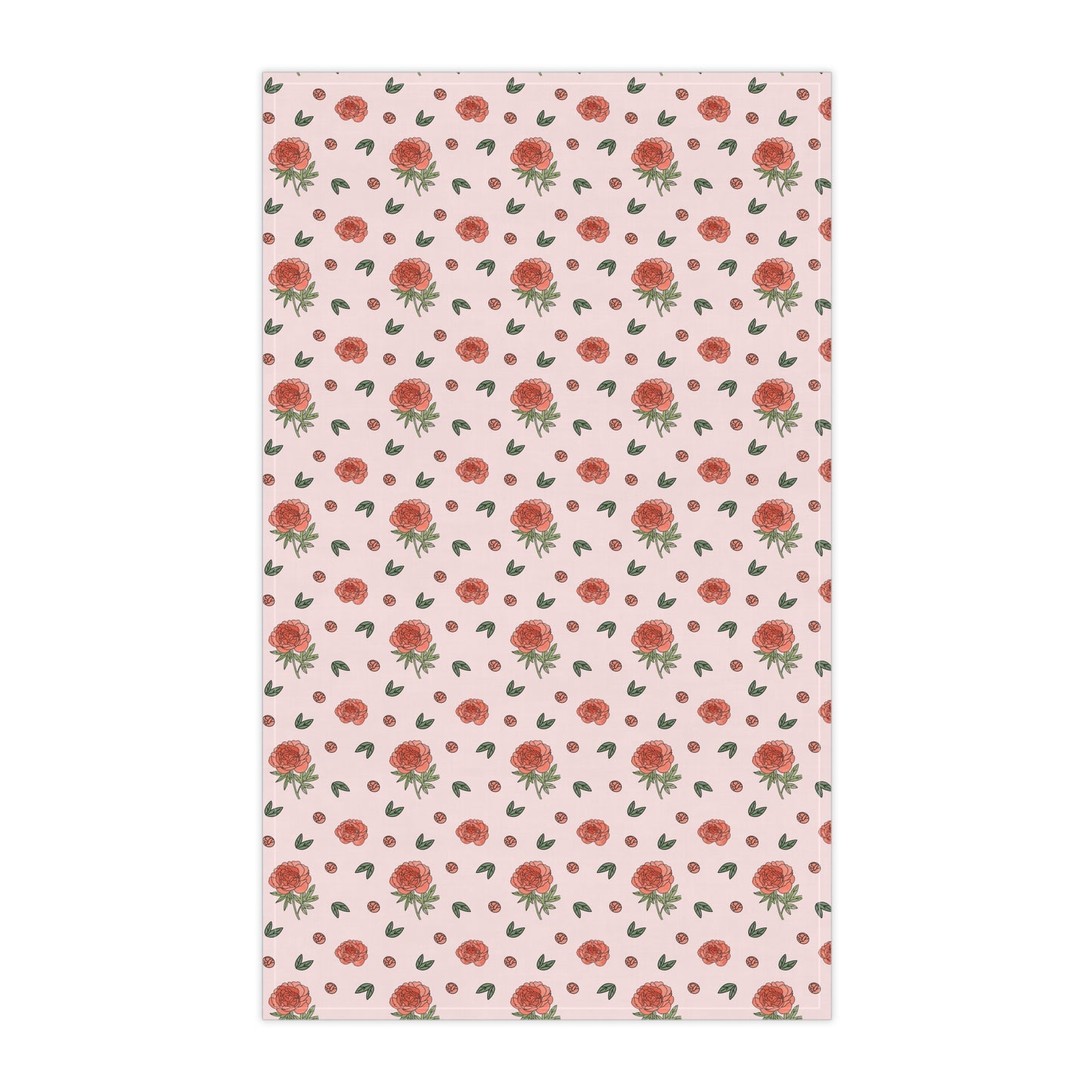 Peony Cotton Tea Towel — Floral Kitchen Tea Towel