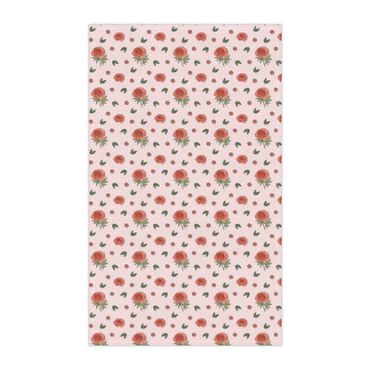 Peony Cotton Tea Towel — Floral Kitchen Tea Towel