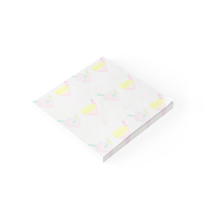 Pickleball Martini Post-it® Note Pads — Watercolor Paddle & Cocktail Sticky Notes