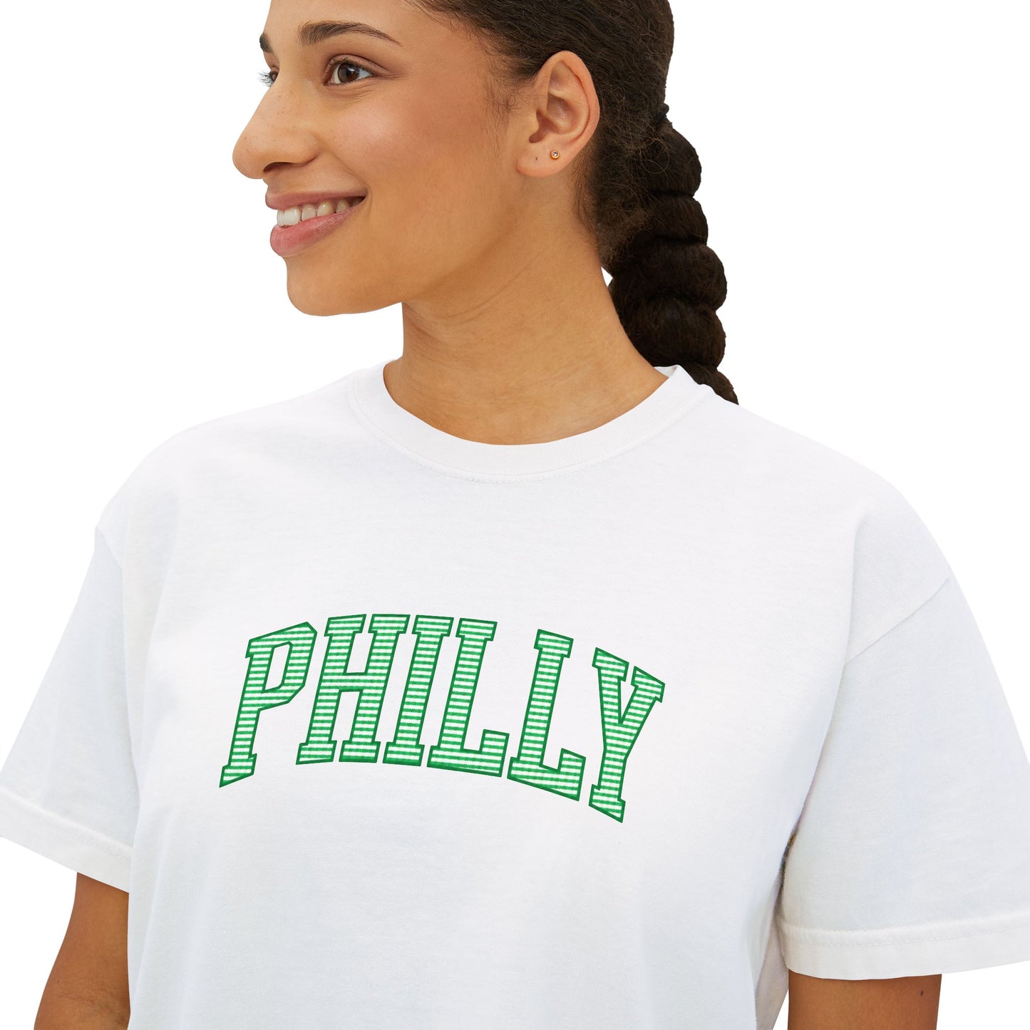 PHILLY Seersucker Women's Boxy Tee
