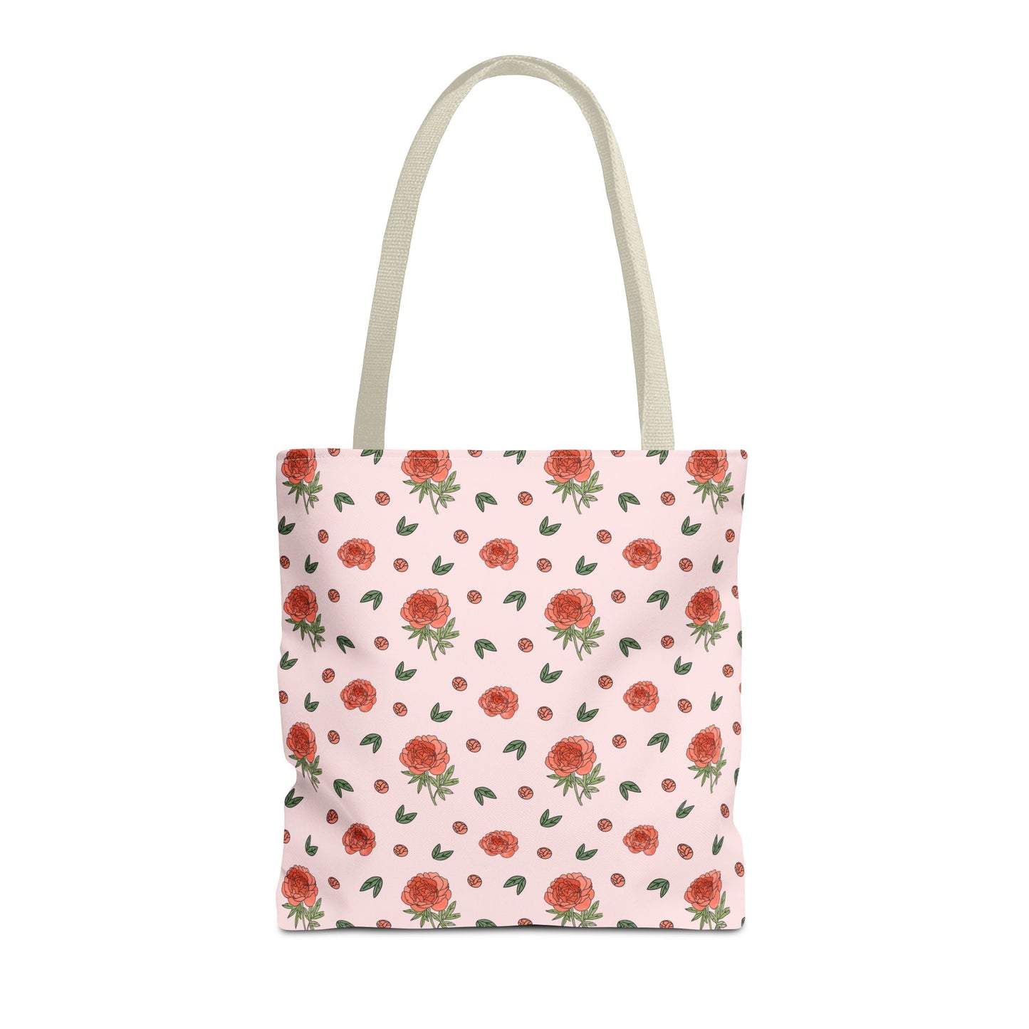 Peony Print Tote Bag