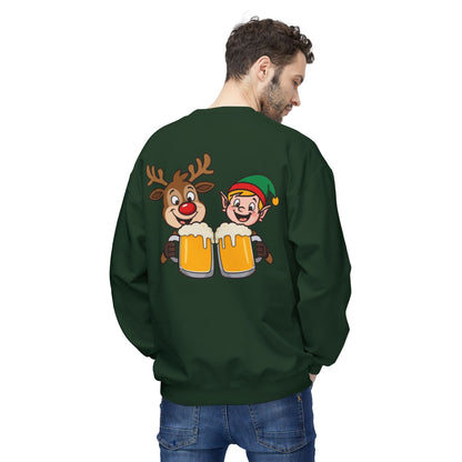 Unisex Santa's Beer Tab Midweight Crewneck Sweatshirt