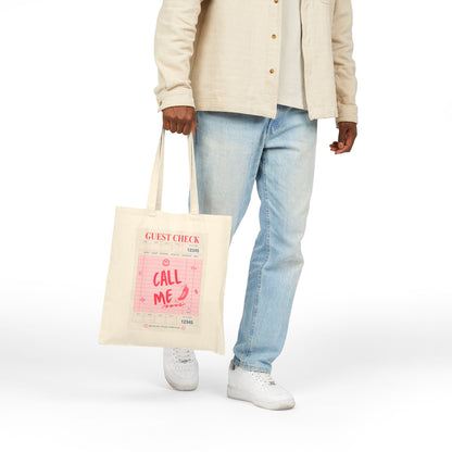 Call Me Cotton Canvas Tote Bag