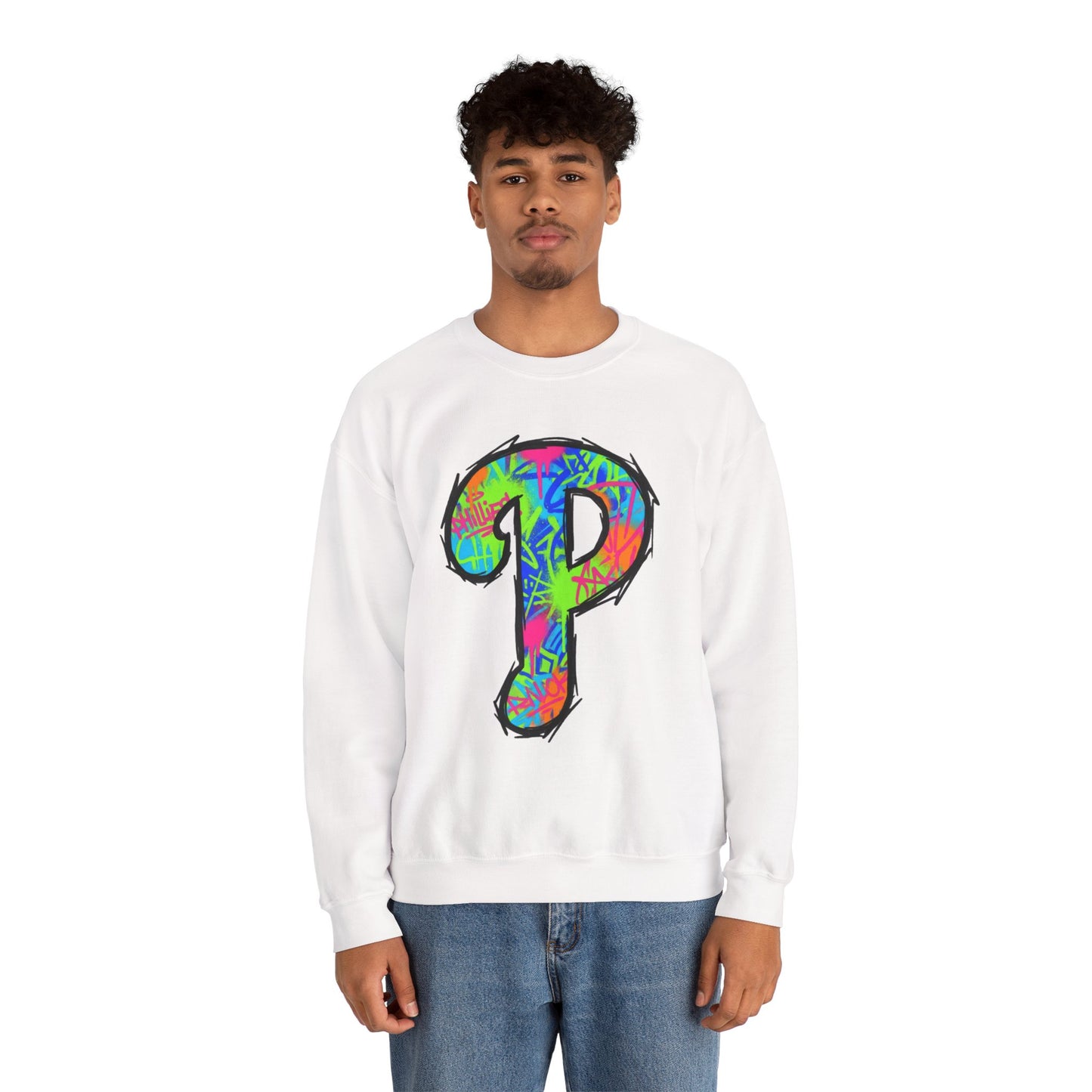 'P' 80s Retro Crewneck Sweatshirt