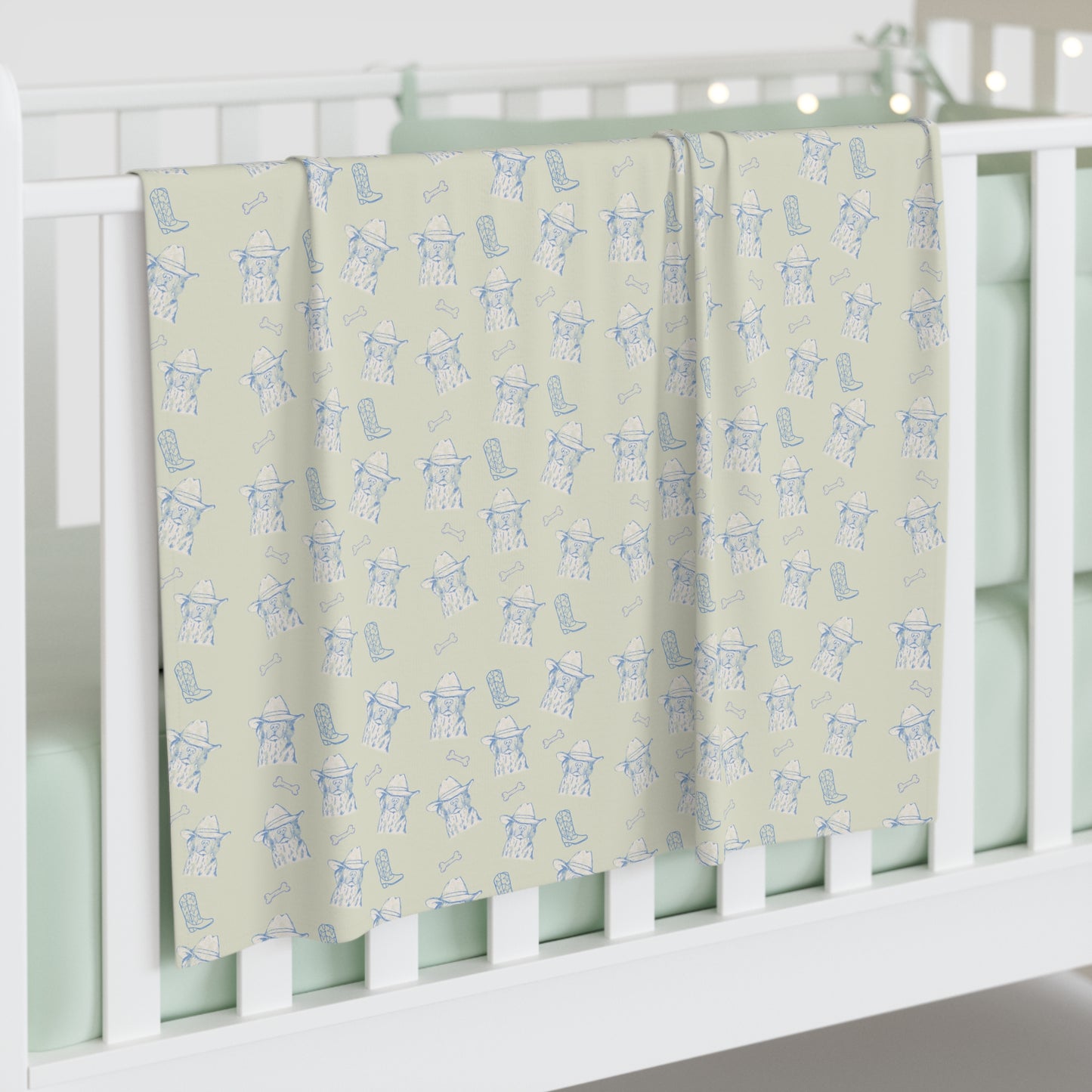Cowboy Dog Baby Swaddle Blanket