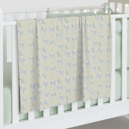 Cowboy Dog Baby Swaddle Blanket