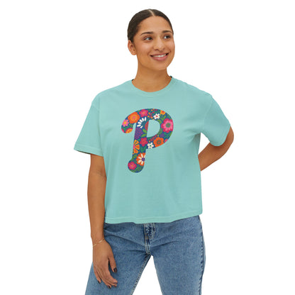 Floral  P Women's Boxy Tee