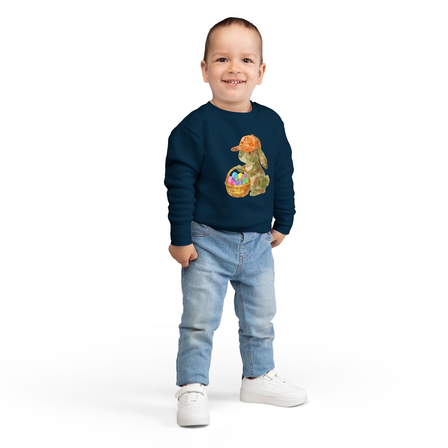 Watercolor Camo "Egg Hunter" Toddler Sweatshirt