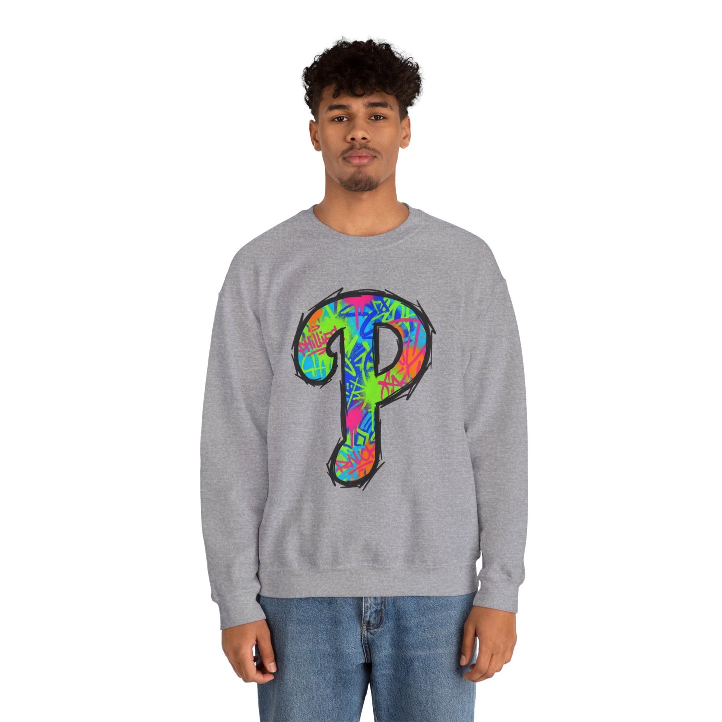 'P' 80s Retro Crewneck Sweatshirt