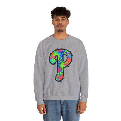 'P' 80s Retro Crewneck Sweatshirt