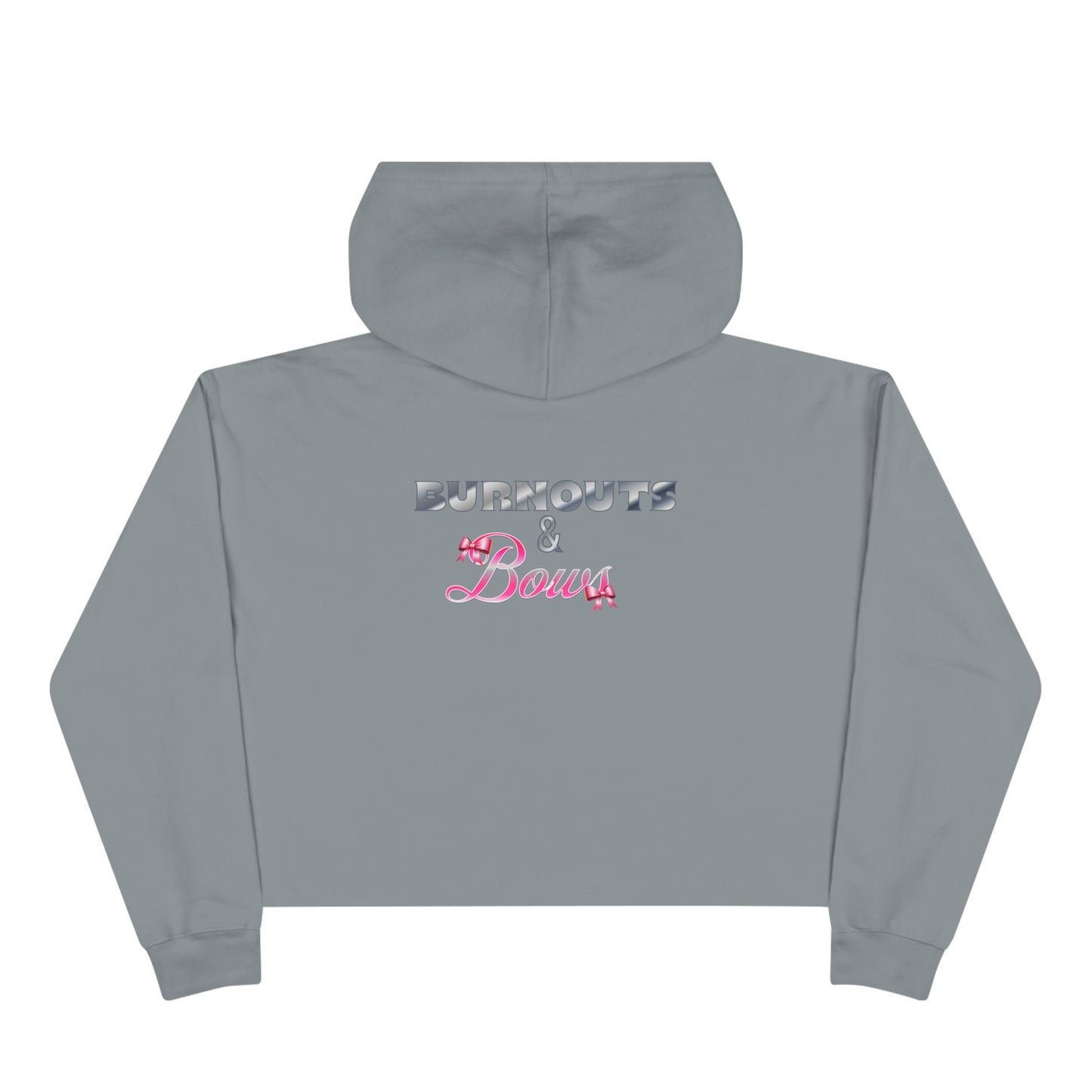 Burnout and Bows Crop Hoodie