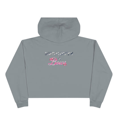 Burnout and Bows Crop Hoodie