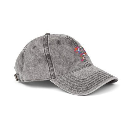 Floral P Acid Wash Baseball Cap