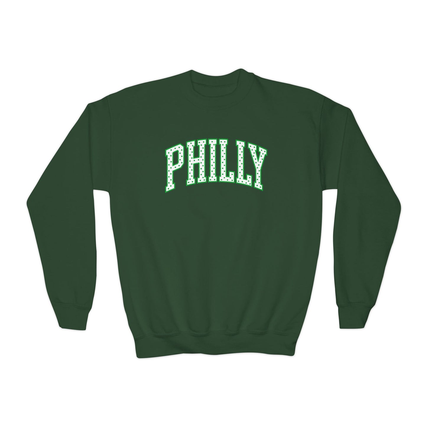 PHILLY Polka Dot Youth Crewneck Sweatshirt