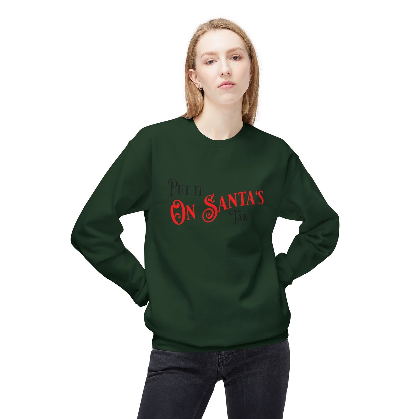 Unisex Santa's Beer Tab Midweight Crewneck Sweatshirt