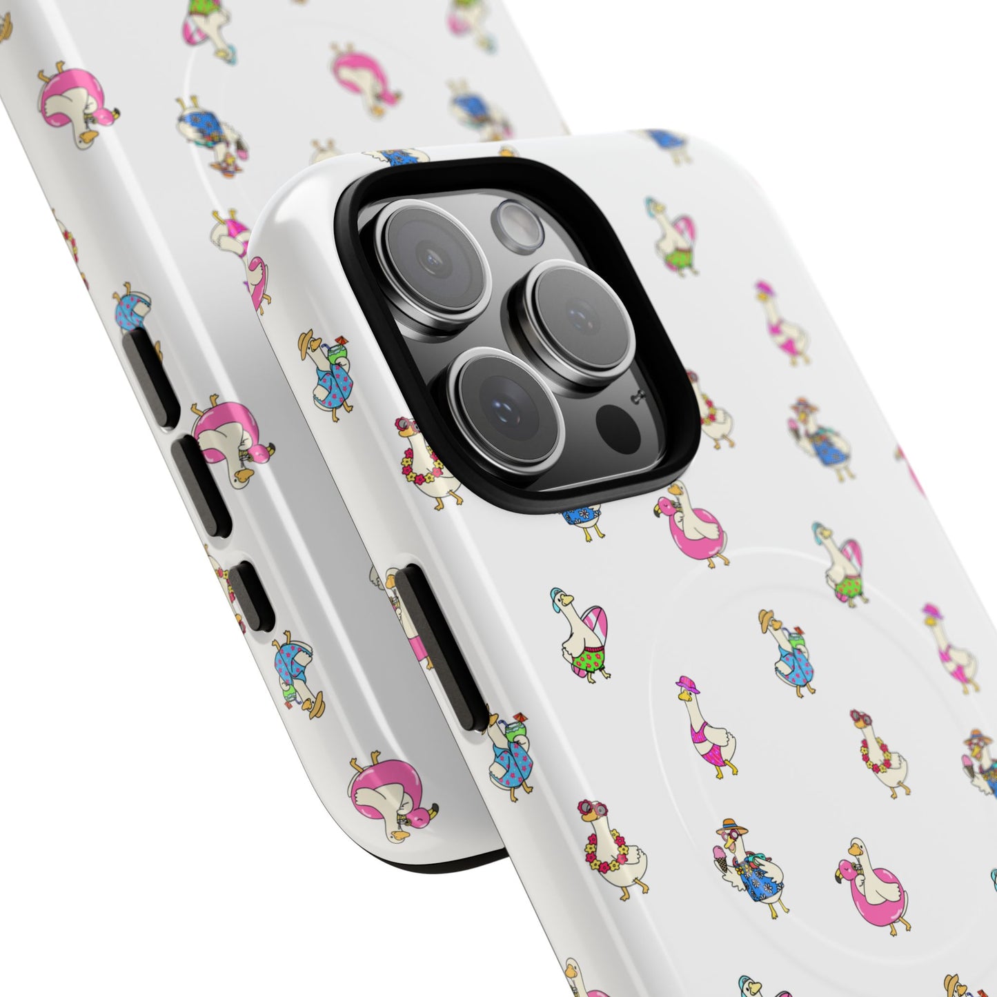 Cute Goose Summer Pattern Tough Magnetic Case