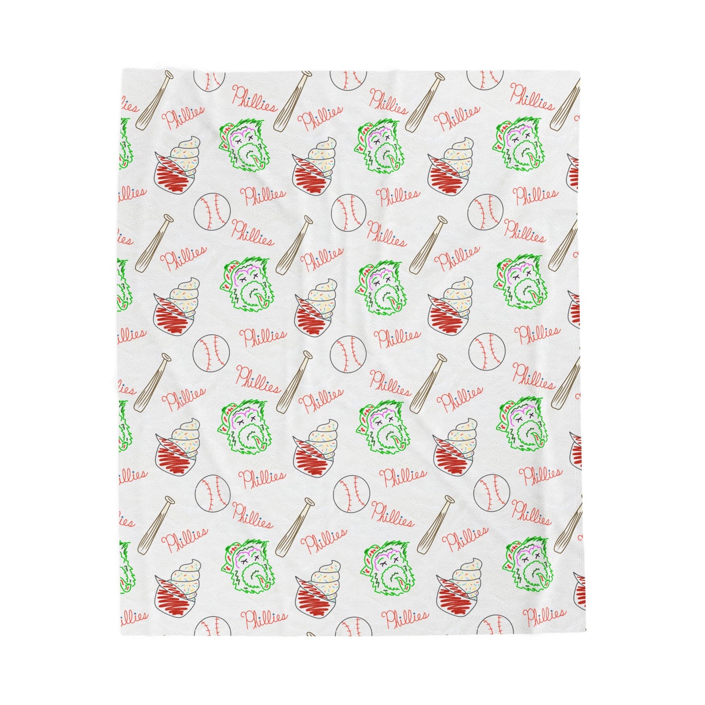 Phillies Velveteen Plush Blanket